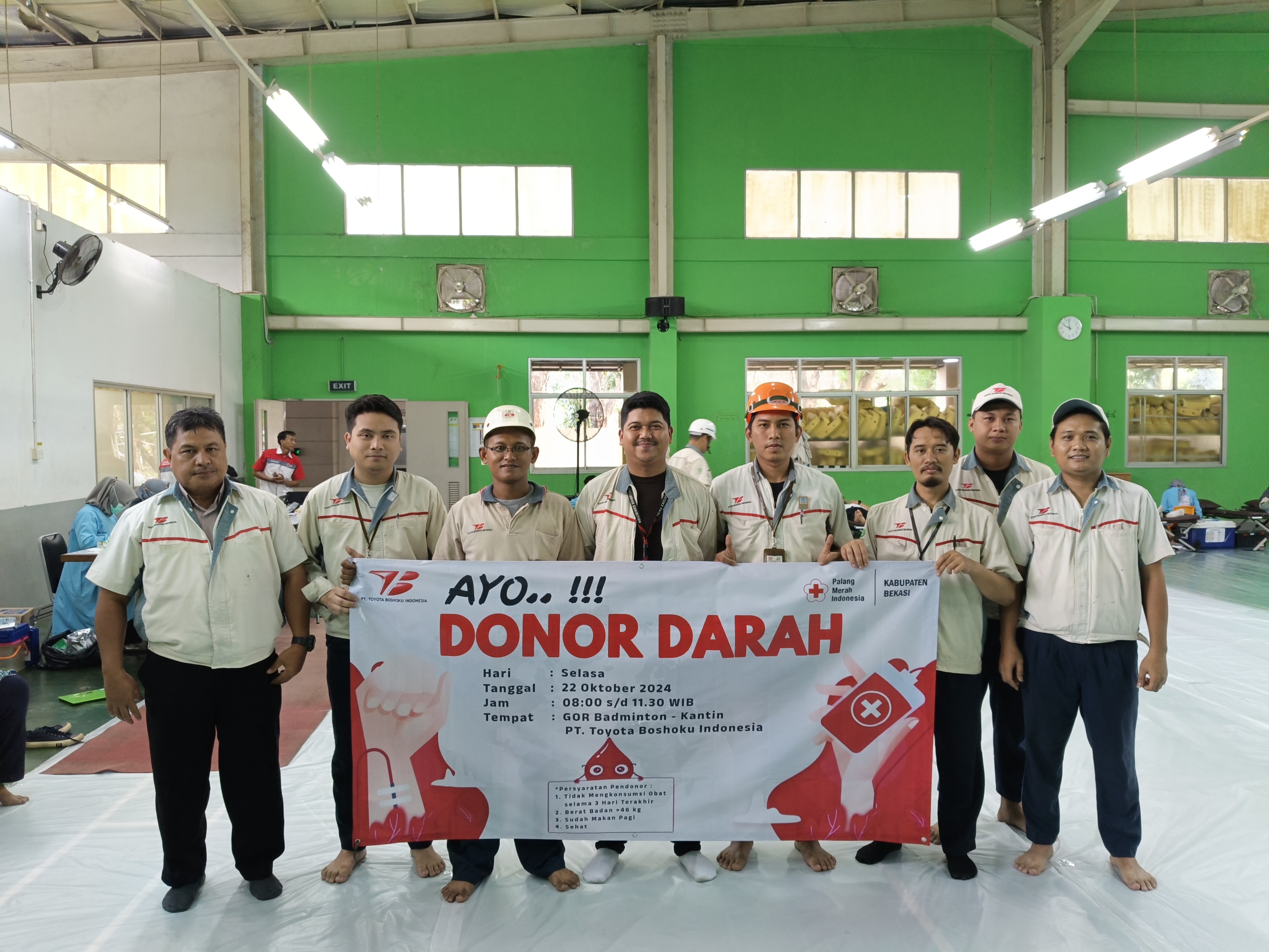 CSR Donor Darah 157 Karyawan bersama dengan PMI Kab.Bekasi